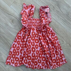 Zara Kids Orange and Pink Floral Top